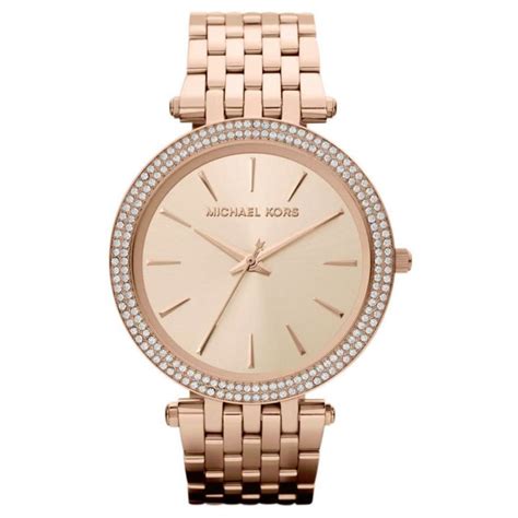 michael kors darci rose gold plated crystal watch|darci rose gold tone.